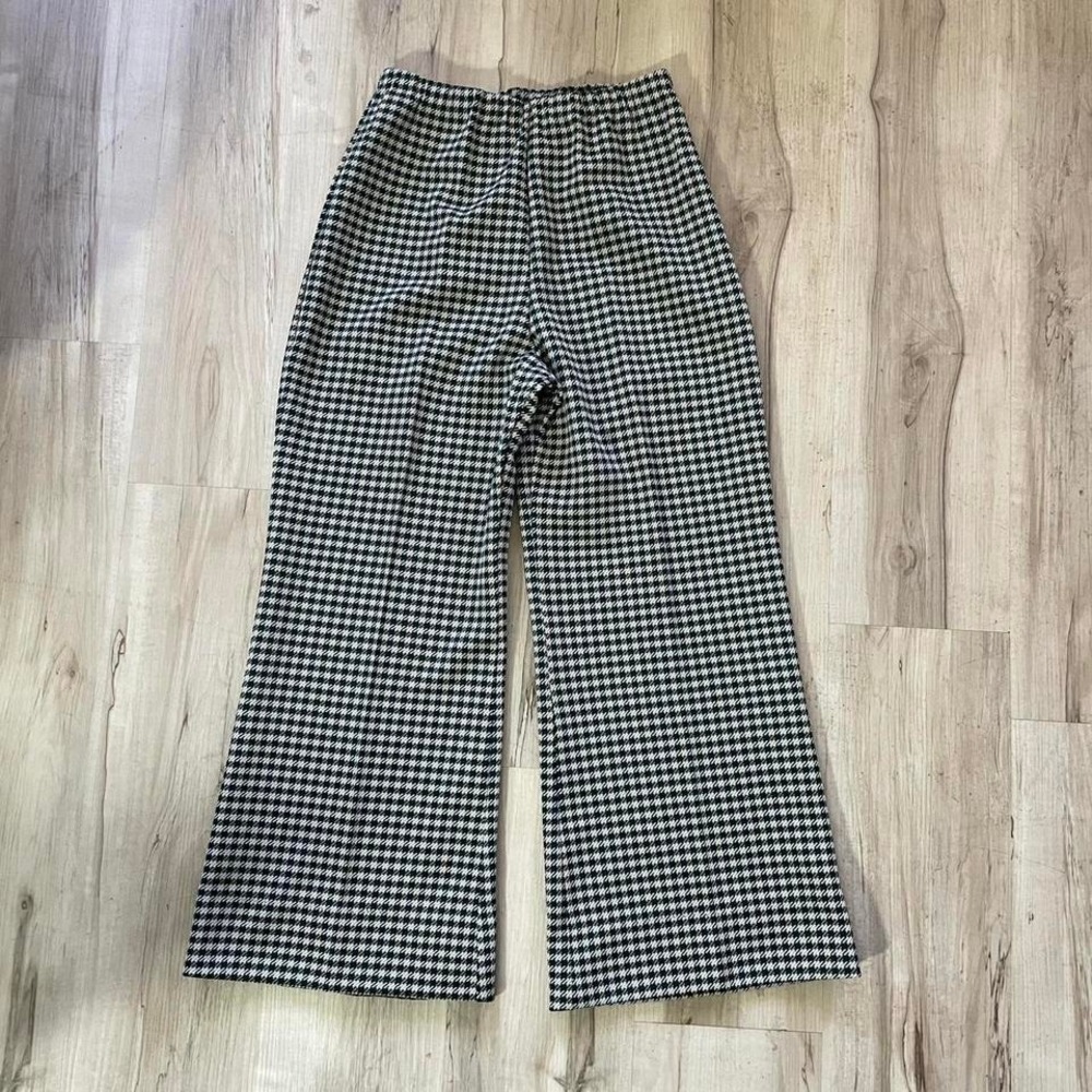 Vintage‎ 1960s houndstooth pattern pleated pants, wide leg